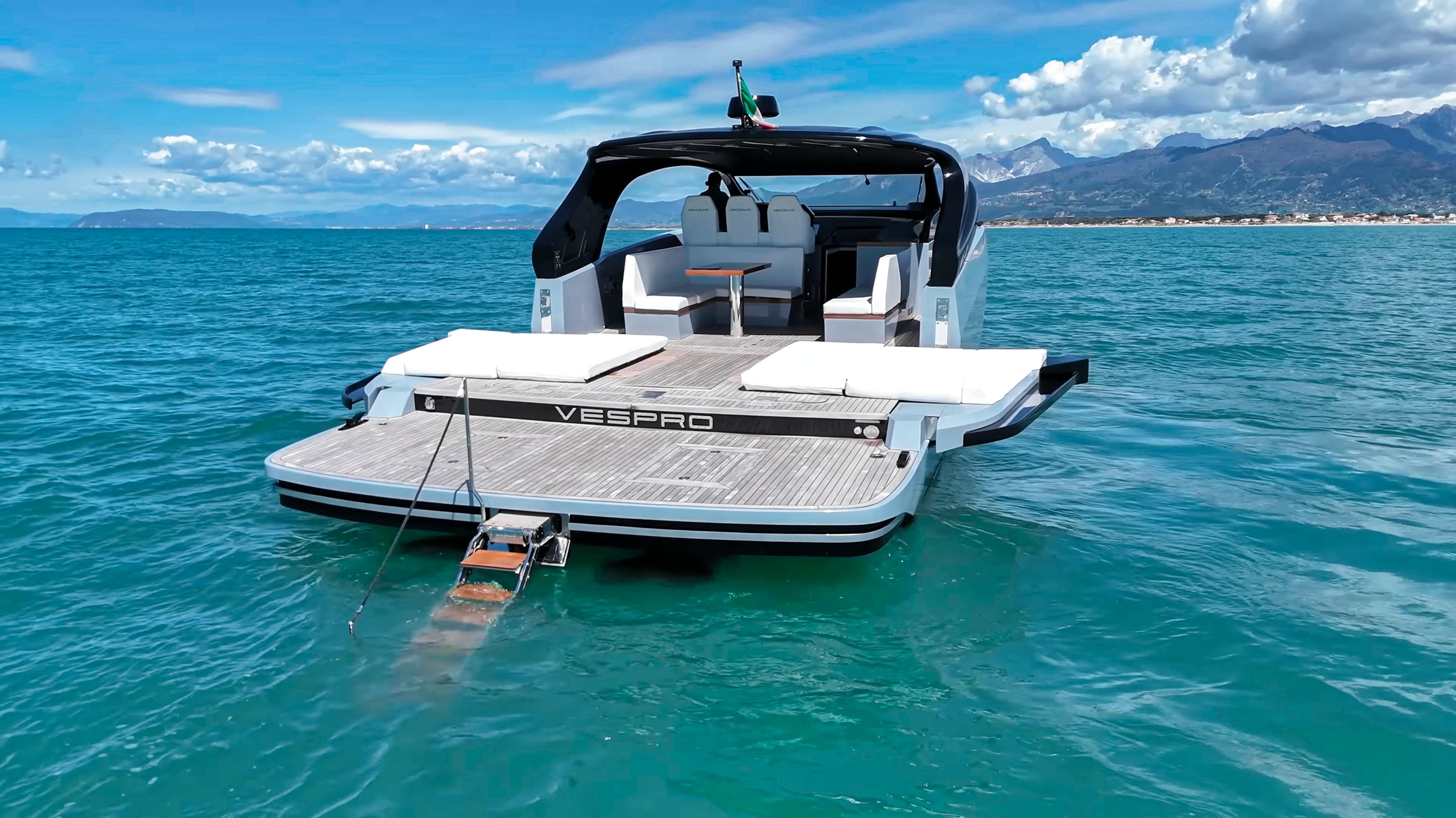 a boat in the water aboard VESPRO 55 Yacht for Sale