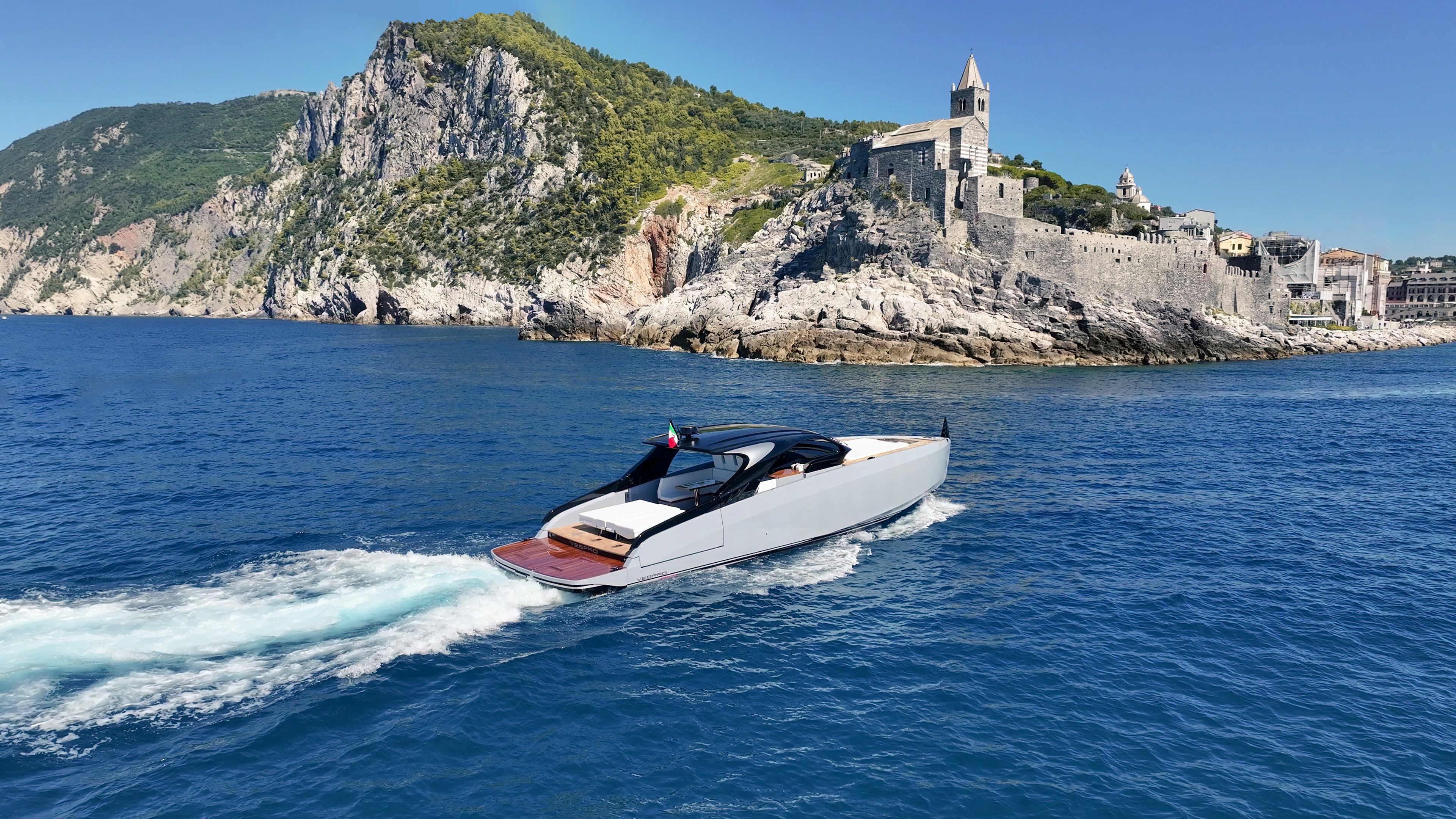 a boat on the water aboard VESPRO 55 Yacht for Sale