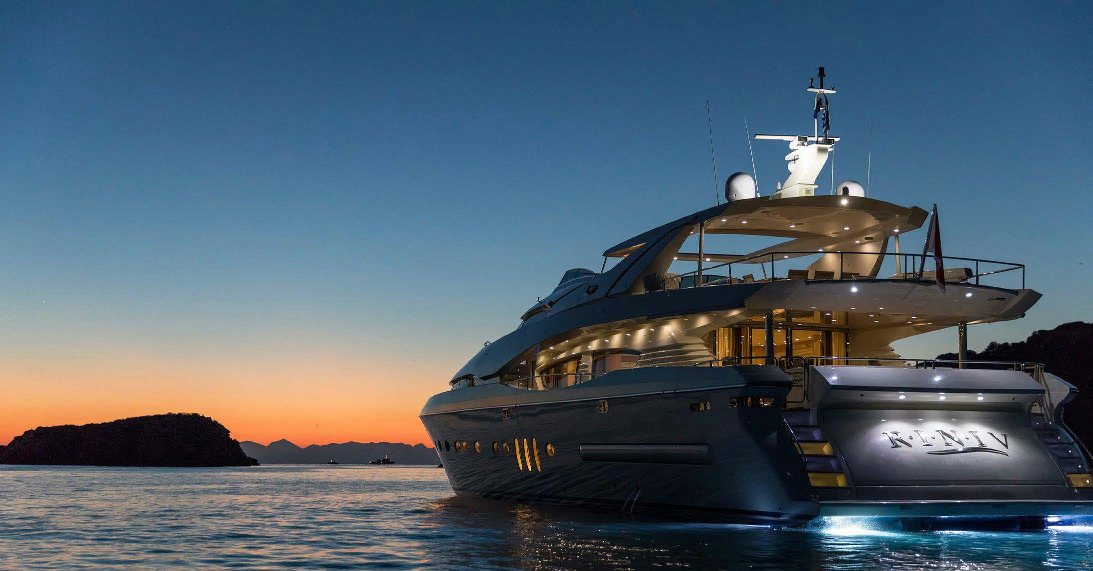 a boat on the water aboard RINI V Yacht for Charter