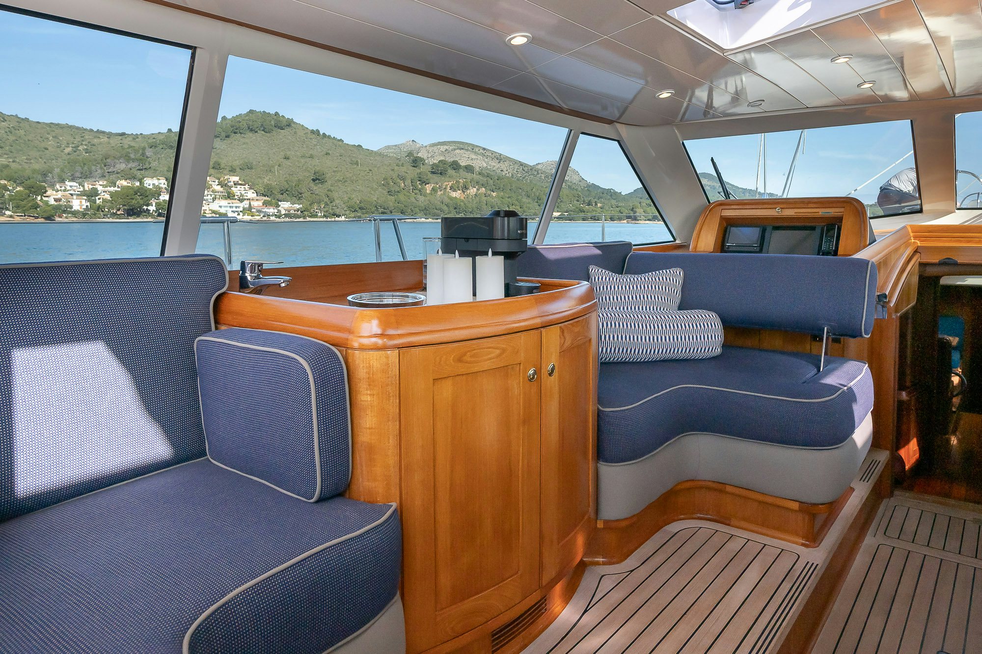 inside of a boat aboard ADESA Yacht for Sale