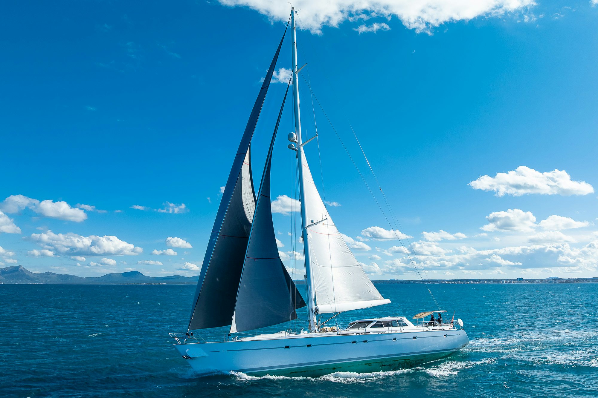 a sailboat on the water aboard ADESA Yacht for Sale