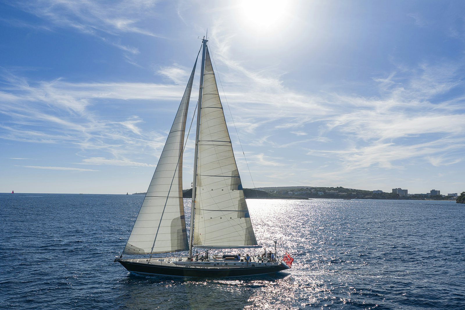a sailboat on the water aboard DAG Yacht for Sale