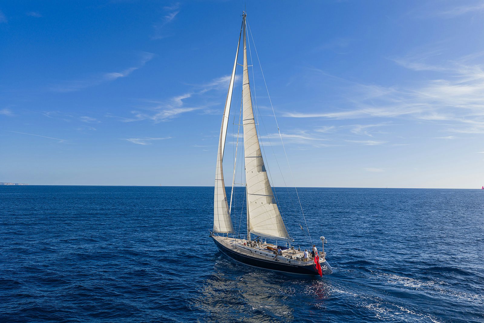 a sailboat in the water aboard DAG Yacht for Sale