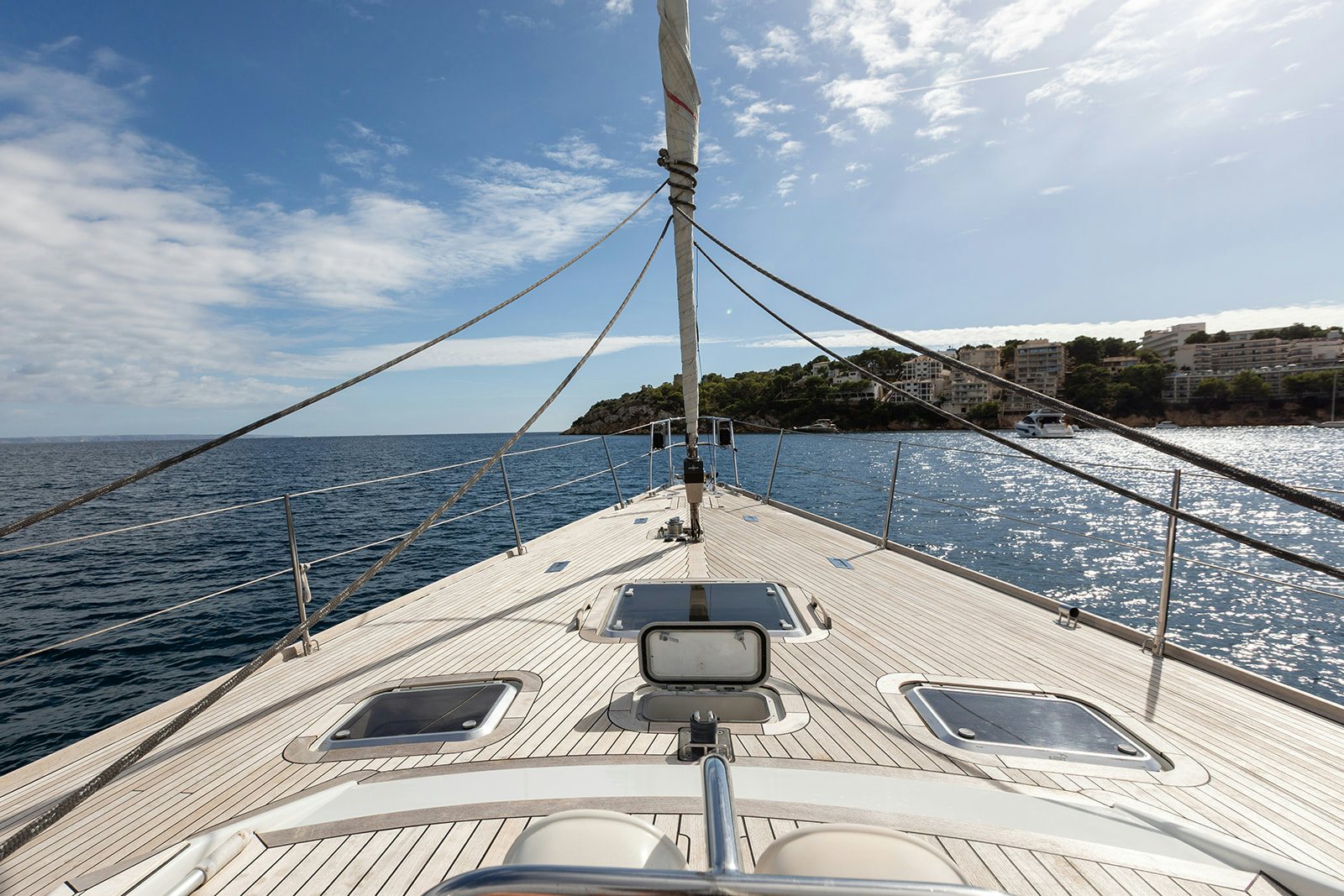 a large bridge with a large body of water and a bridge aboard DAG Yacht for Sale