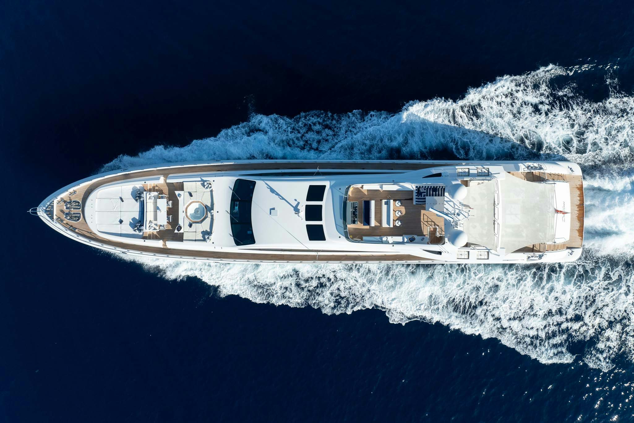 a space ship in the sky aboard DA VINCI Yacht for Charter