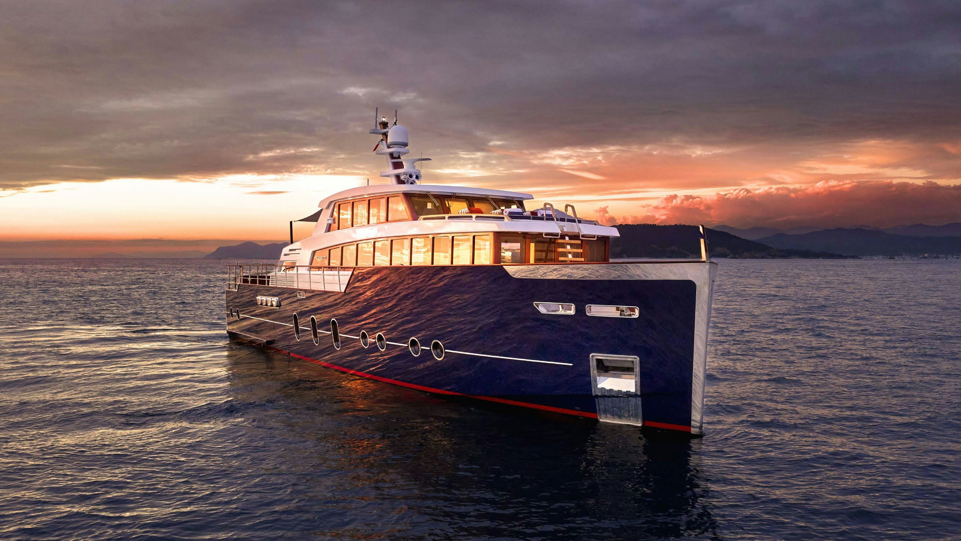 a boat in the water aboard PICCHIOTTI GENTLEMAN 24M Yacht for Sale