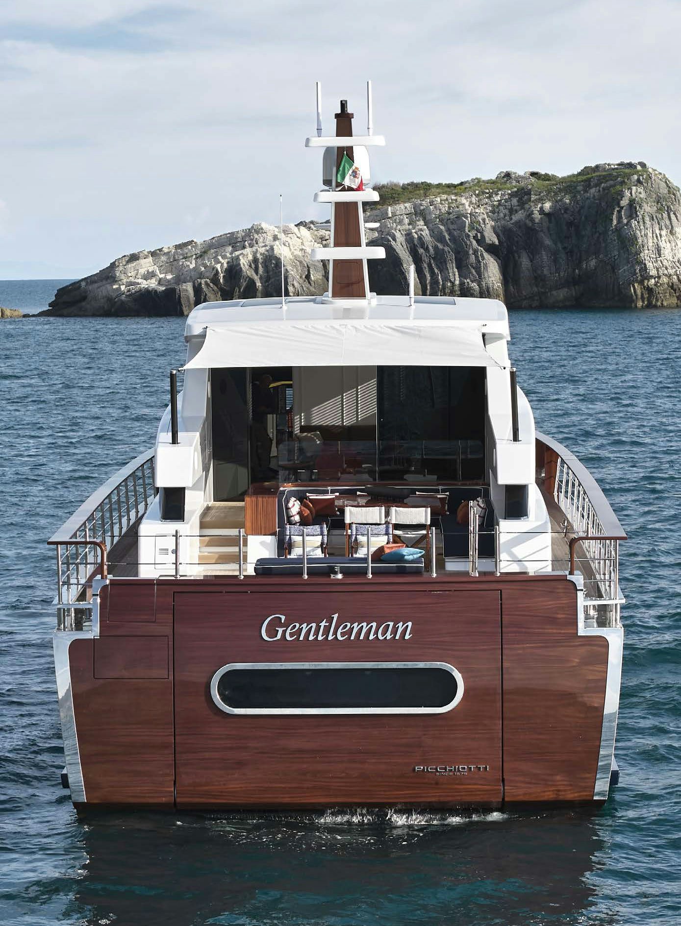 a boat in the water aboard PICCHIOTTI GENTLEMAN 24M Yacht for Sale