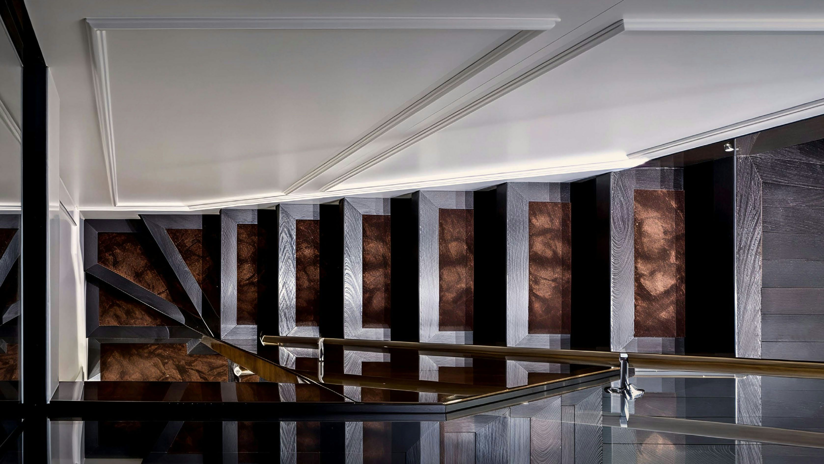 a view of a city through a window aboard PICCHIOTTI GENTLEMAN 24M Yacht for Sale