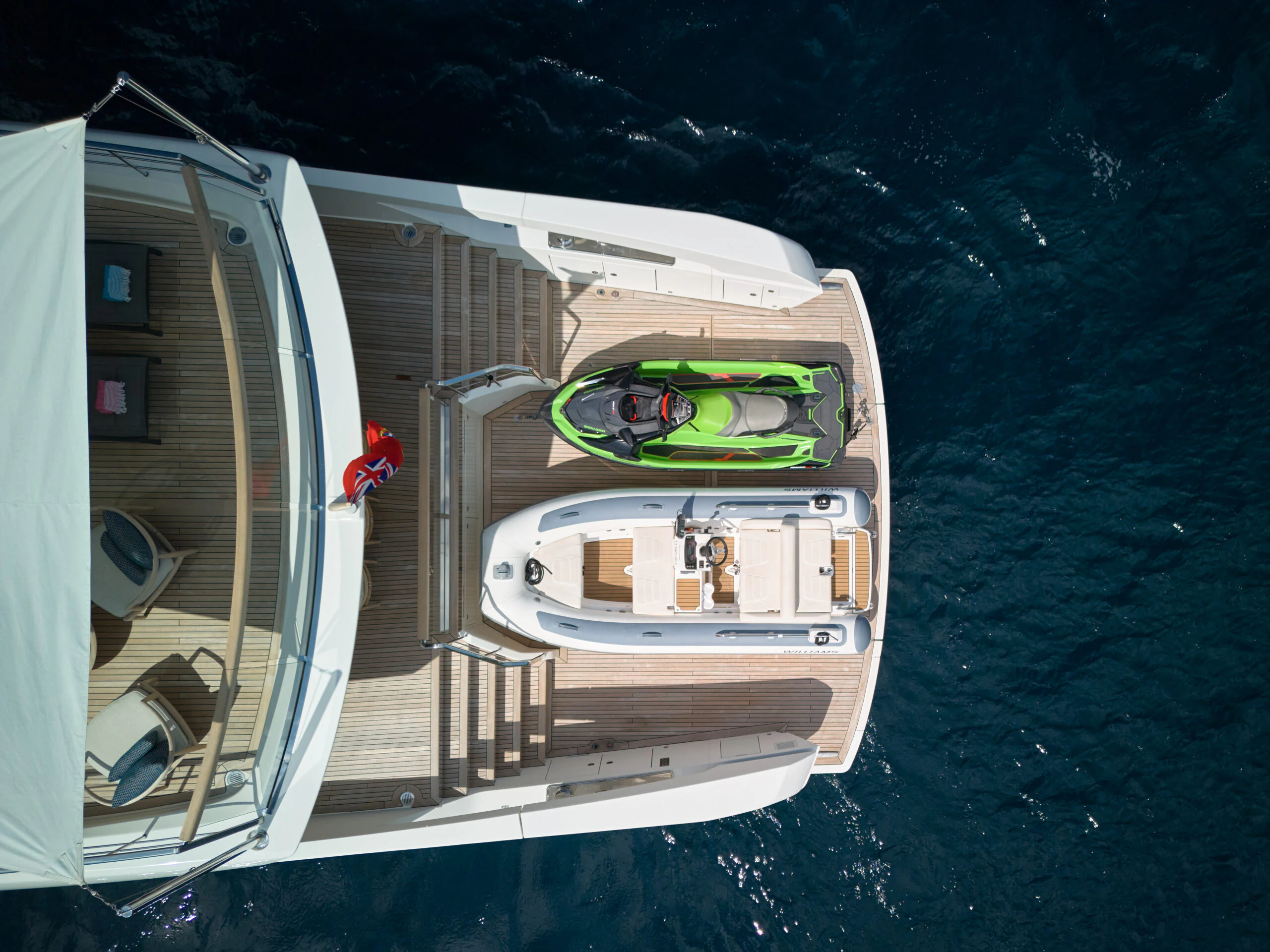 a boat on the water aboard ZAFFIRO III Yacht for Sale