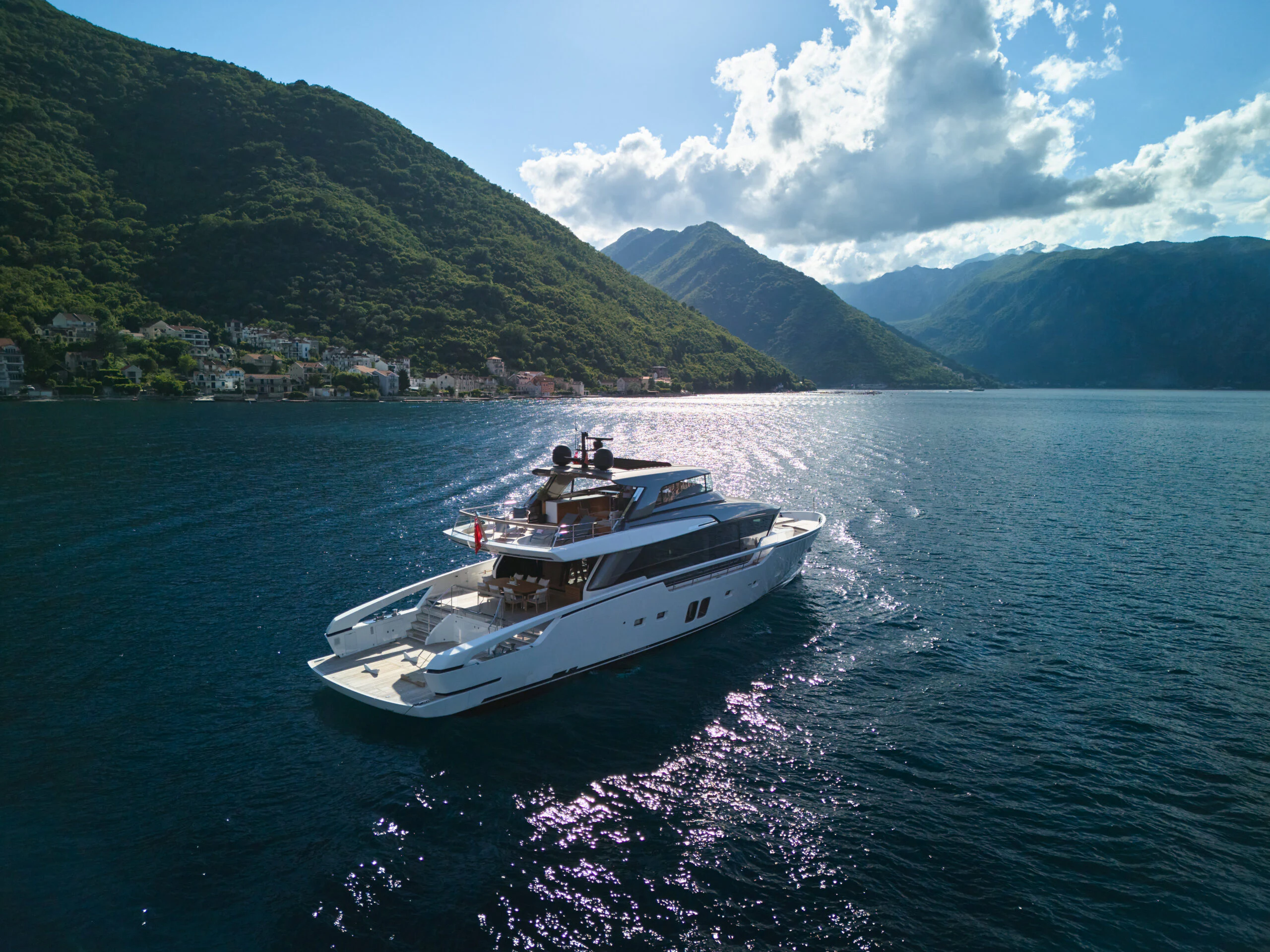 a boat sailing on the water aboard ZAFFIRO III Yacht for Sale