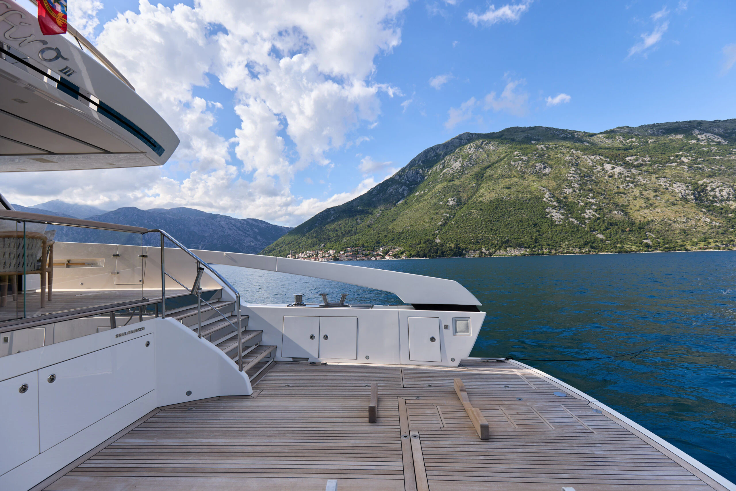 a boat on the water aboard ZAFFIRO III Yacht for Sale
