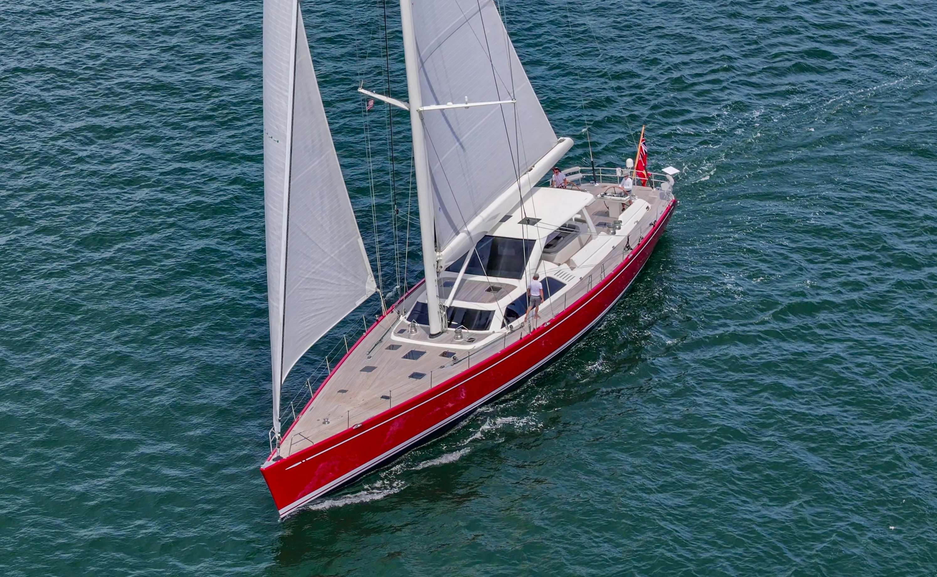 a boat in the water aboard RED SKY Yacht for Sale
