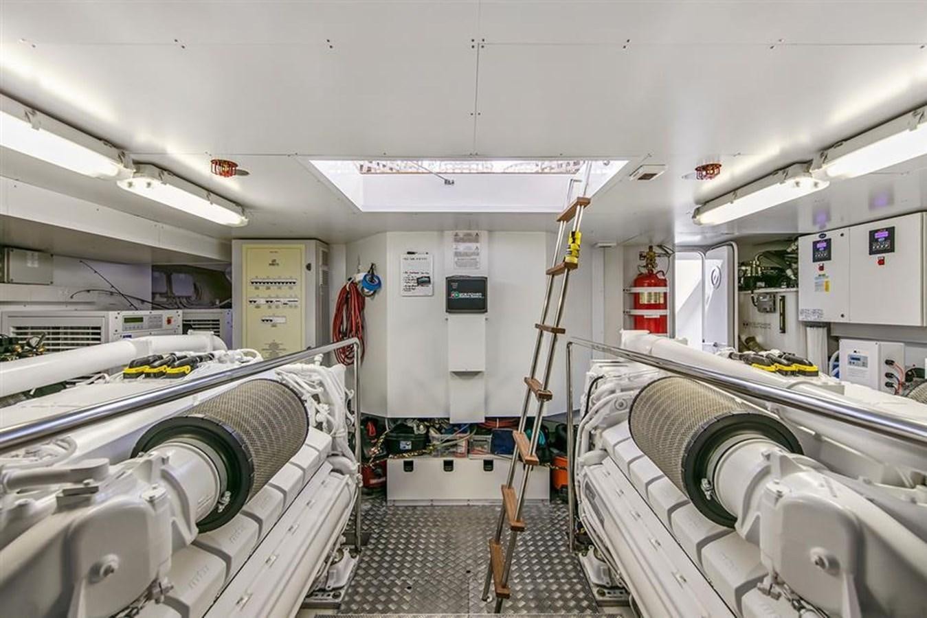 a room with machinery aboard LONTANO Yacht for Sale