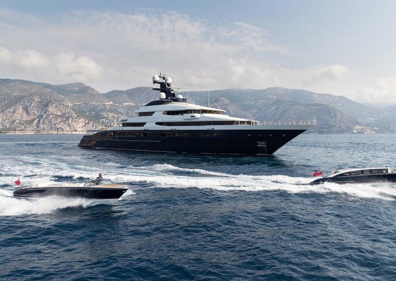 a boat on the water aboard DRAAK Yacht for Sale