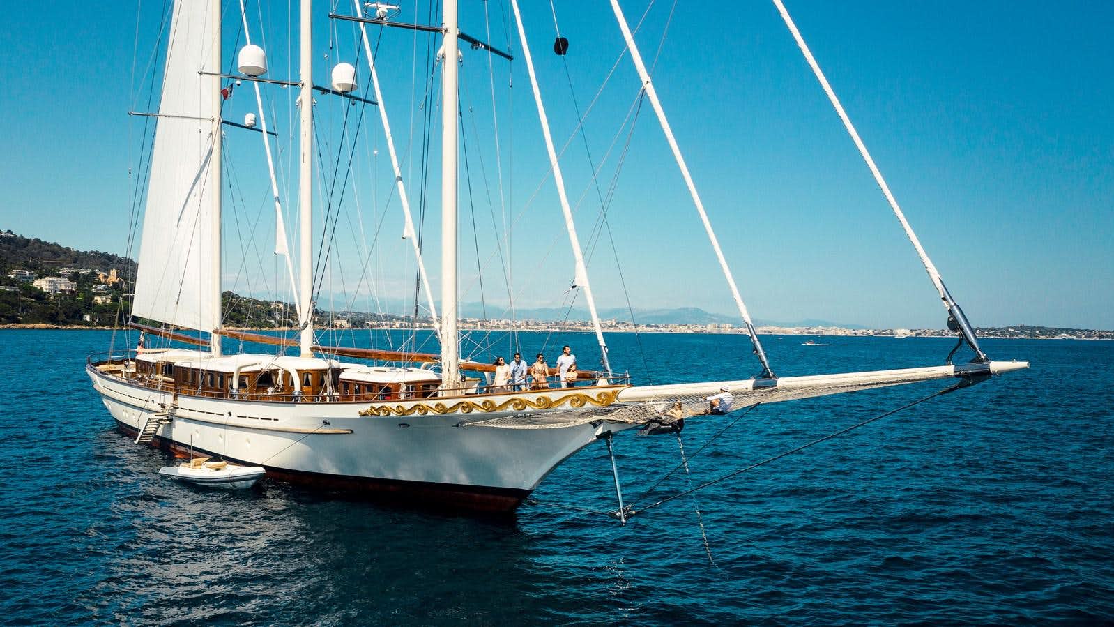 a boat on the water aboard MIKHAIL S. VORONTSOV Yacht for Sale