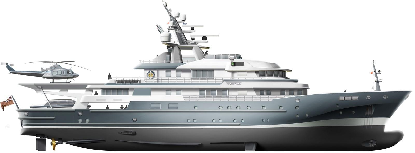 a large ship with a helicopter on top aboard OCEAN XPLORER 71 Yacht for Sale