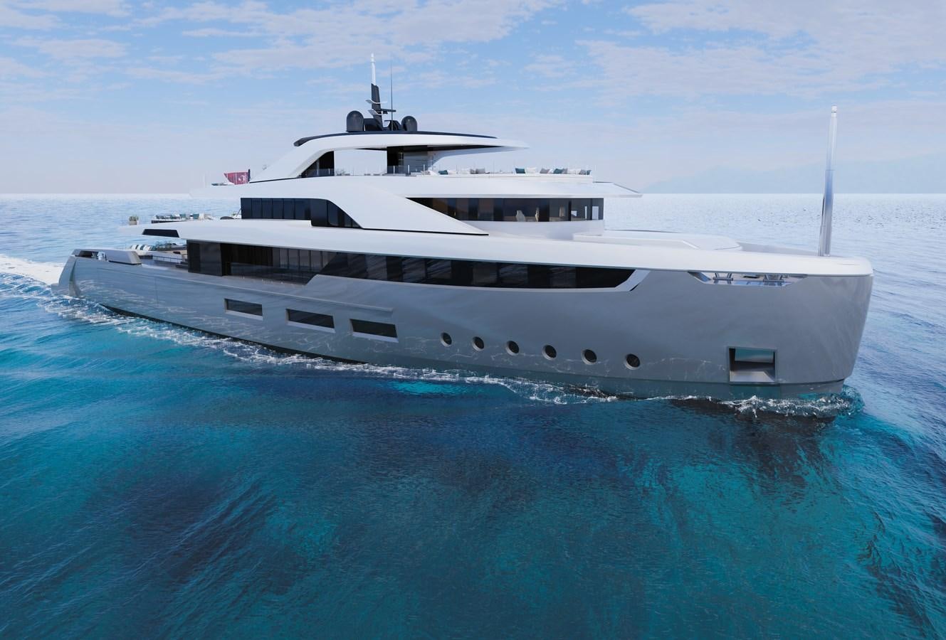 a large white ship in the water aboard RMK 65 HL Yacht for Sale
