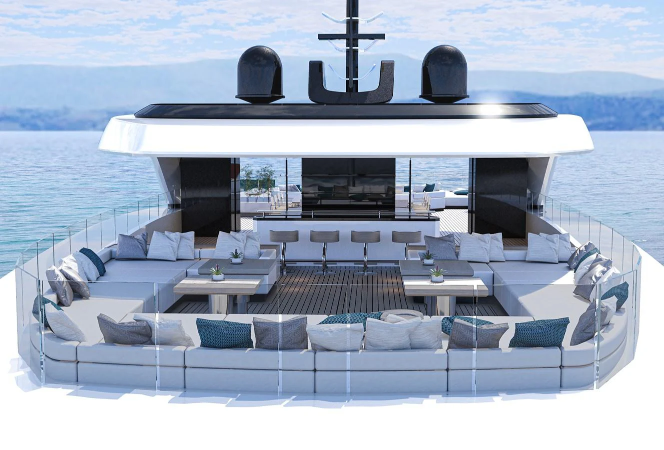 a boat on the water aboard RMK 65M Yacht for Sale