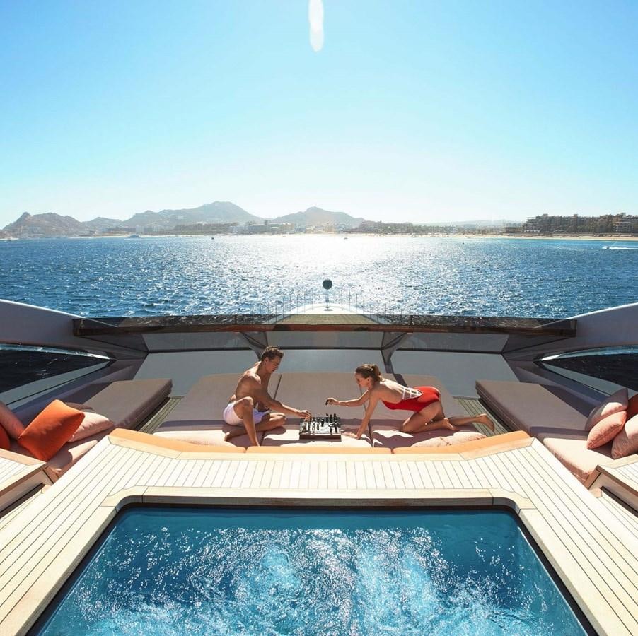 a group of people on a boat aboard HALO Yacht for Sale