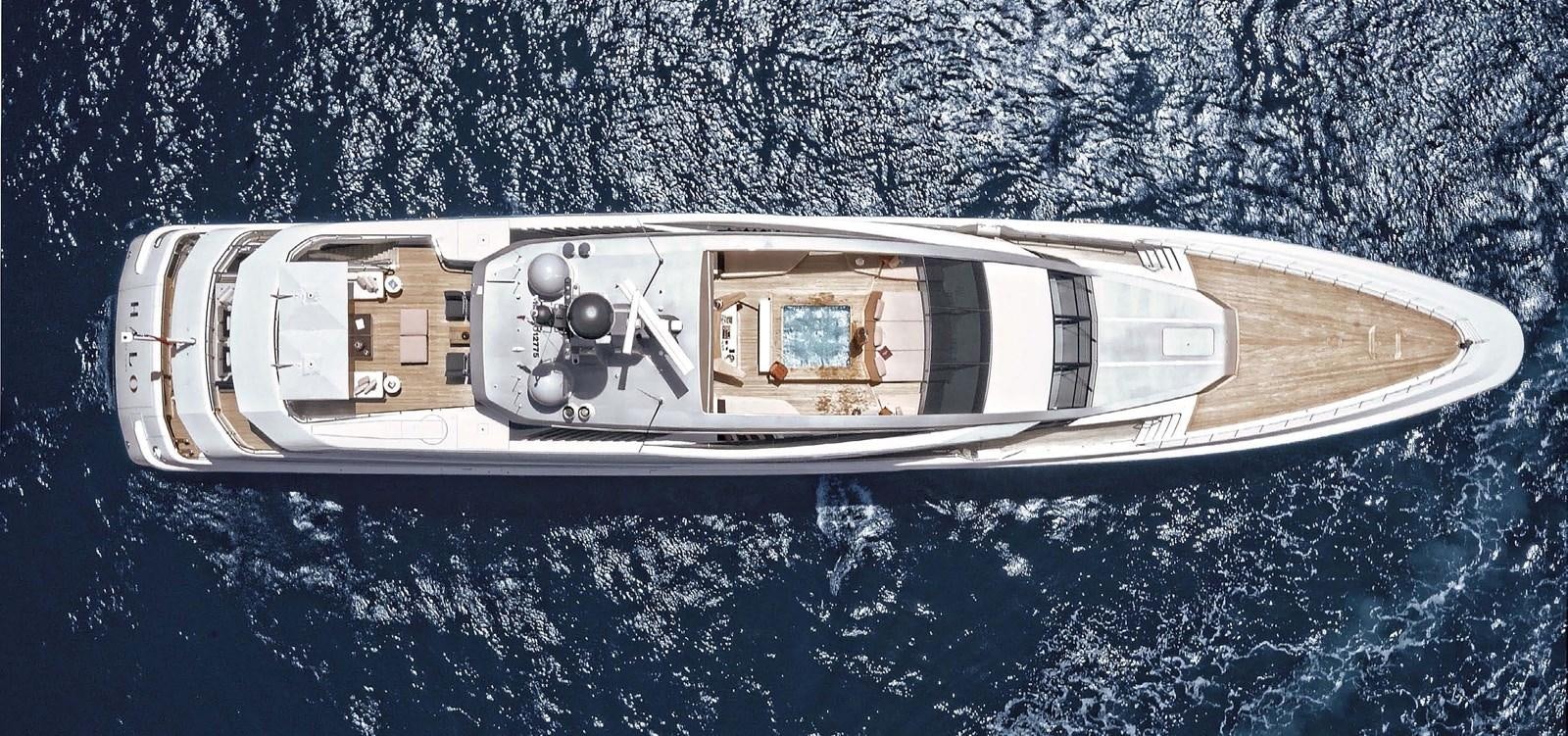 a space ship in space aboard HALO Yacht for Sale