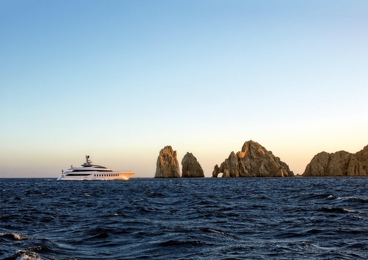 a boat in the water aboard HALO Yacht for Sale