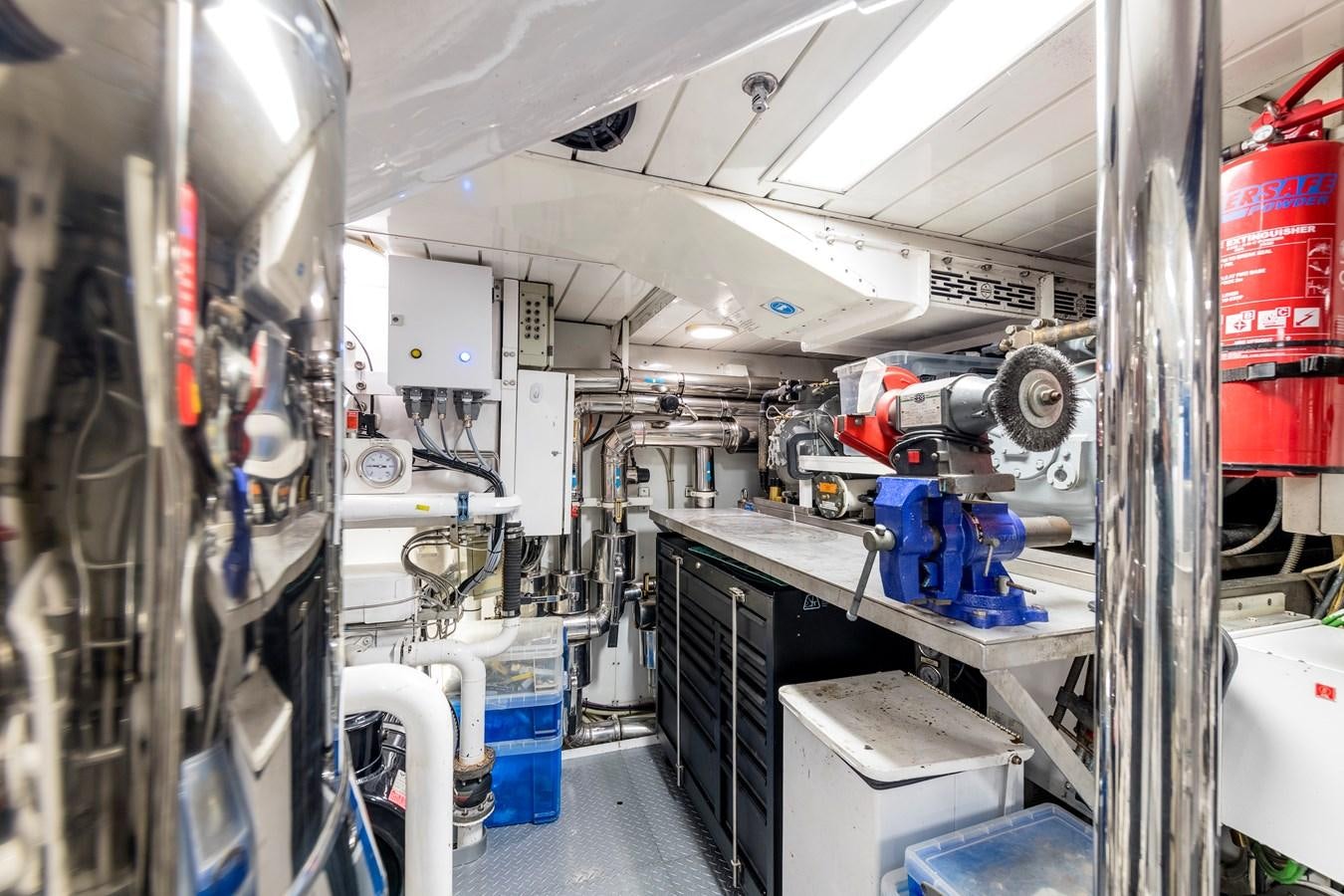 a room with machinery aboard ZENJI Yacht for Sale