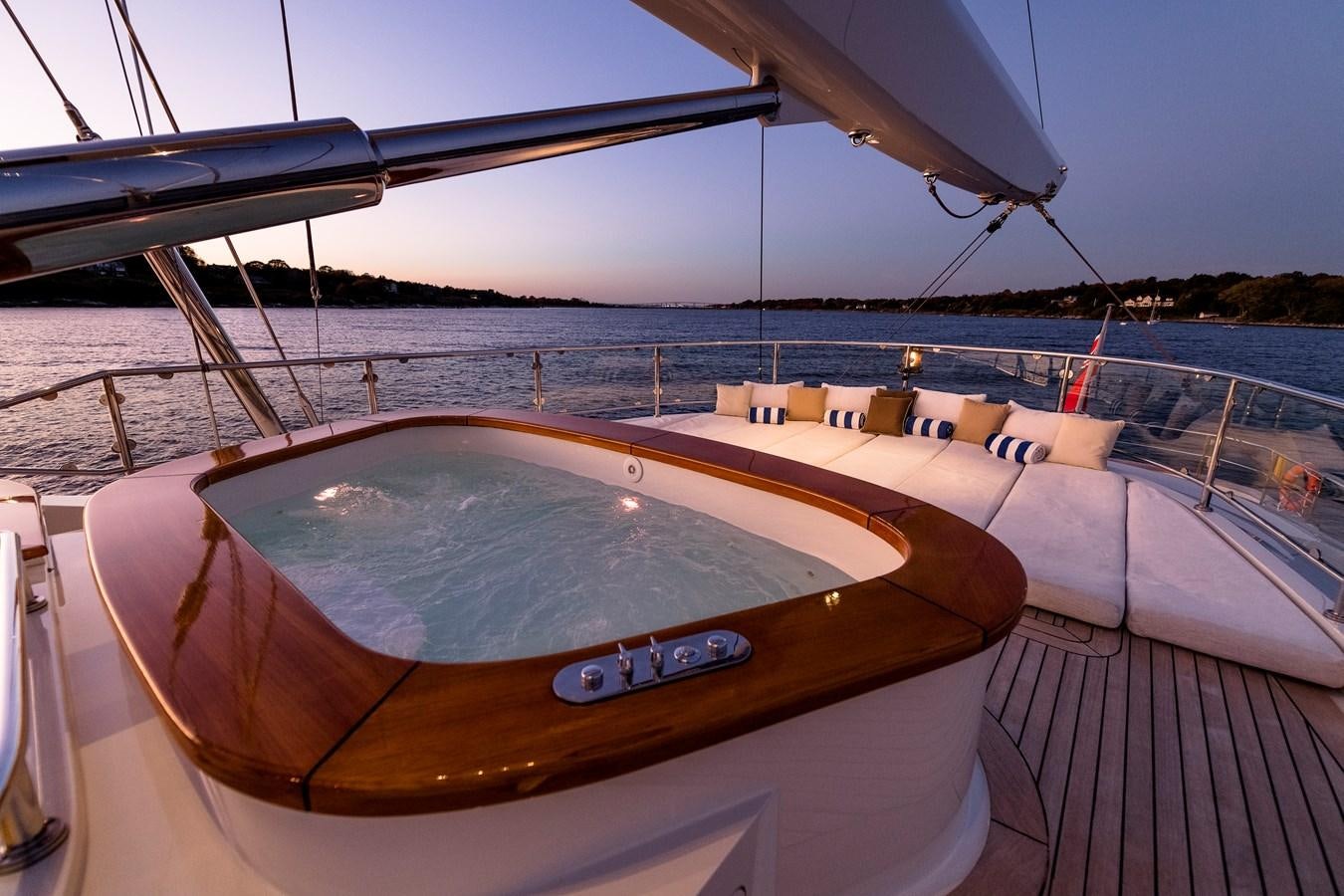 a boat on the water aboard ZENJI Yacht for Sale