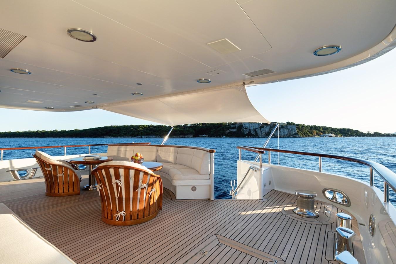 a boat on the water aboard SEA HUNTRESS Yacht for Sale
