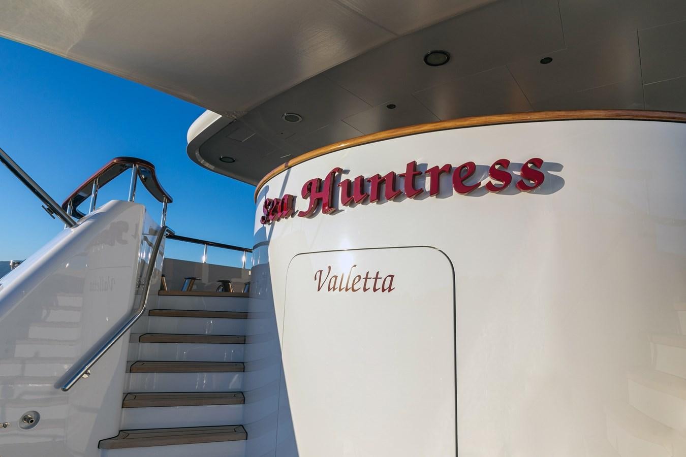 the outside of a building aboard SEA HUNTRESS Yacht for Sale