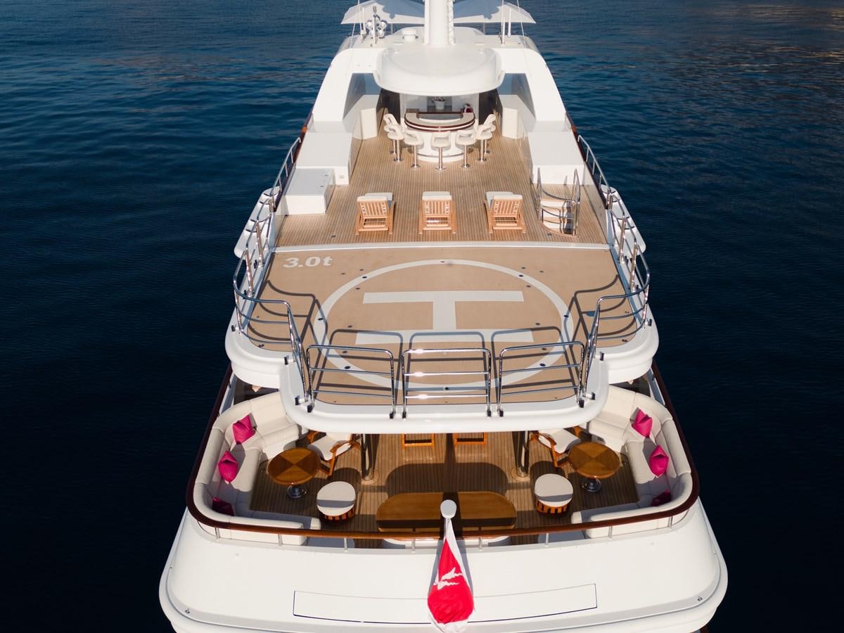 a boat on the water aboard SEA HUNTRESS Yacht for Sale