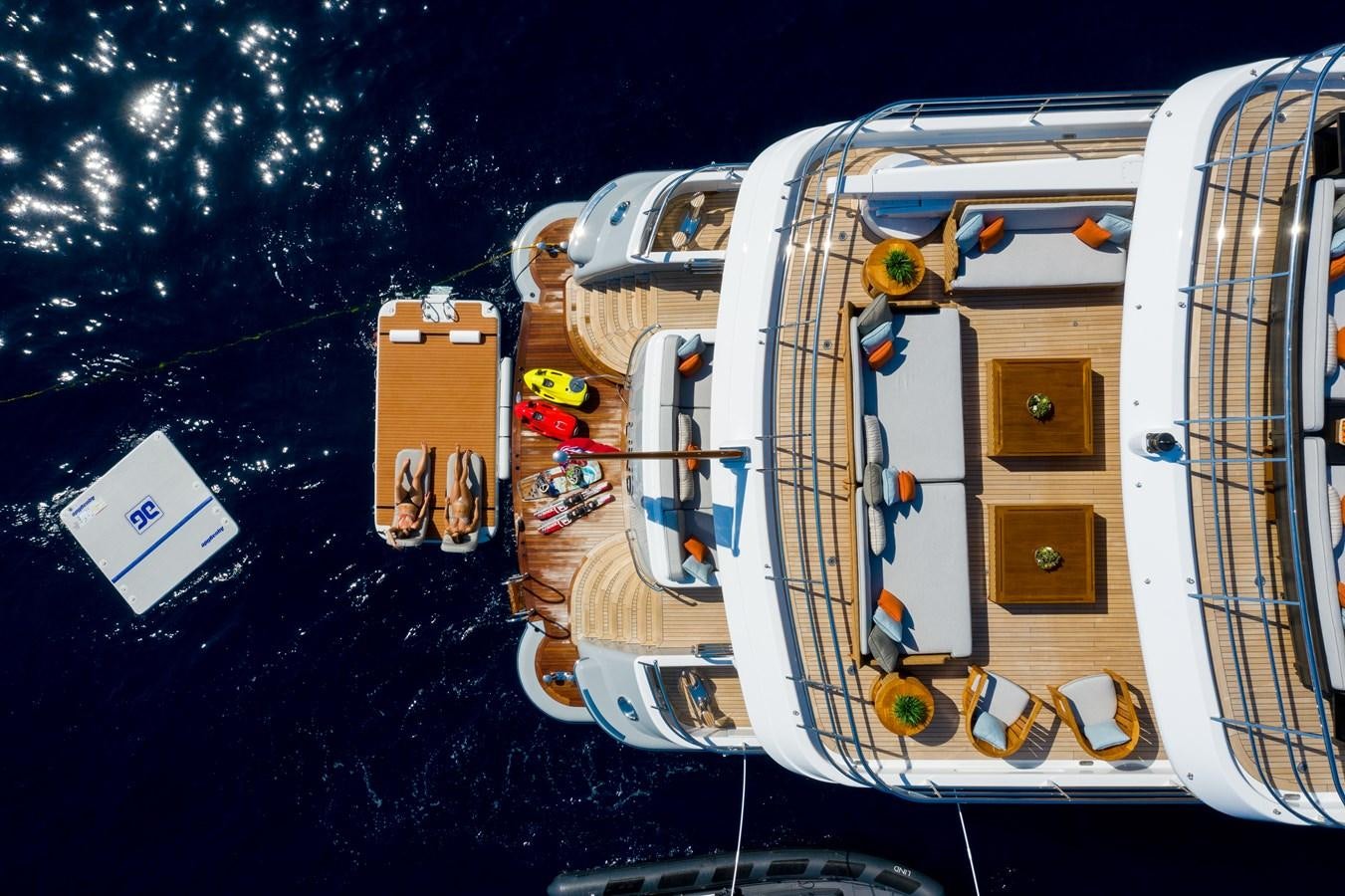 a space shuttle in outer space aboard LIND Yacht for Charter