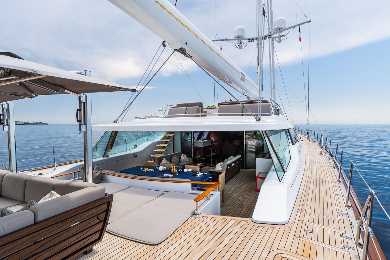 a boat on the water aboard PRANA Yacht for Charter