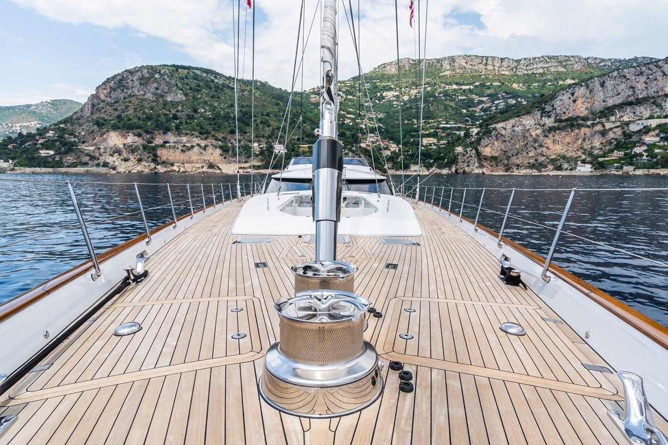 a boat on a dock aboard PRANA Yacht for Charter