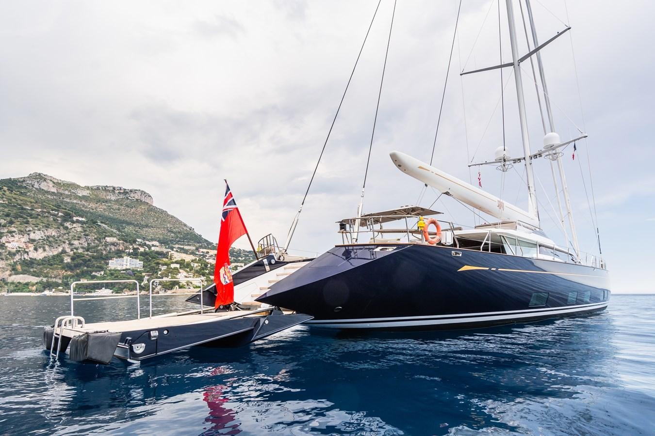 a couple of boats sit in the water aboard PRANA Yacht for Charter