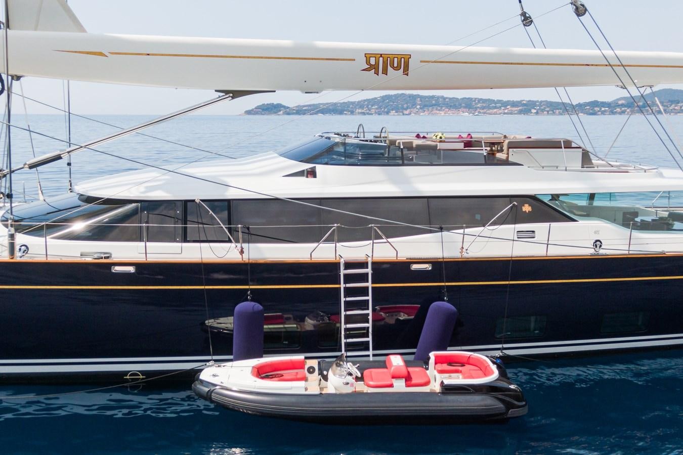 a boat in the water aboard PRANA Yacht for Charter