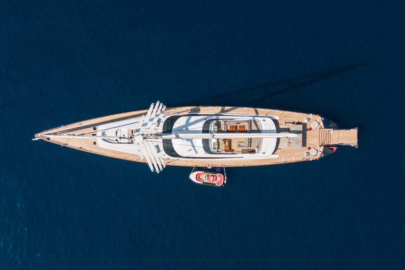 a space ship in the sky aboard PRANA Yacht for Charter