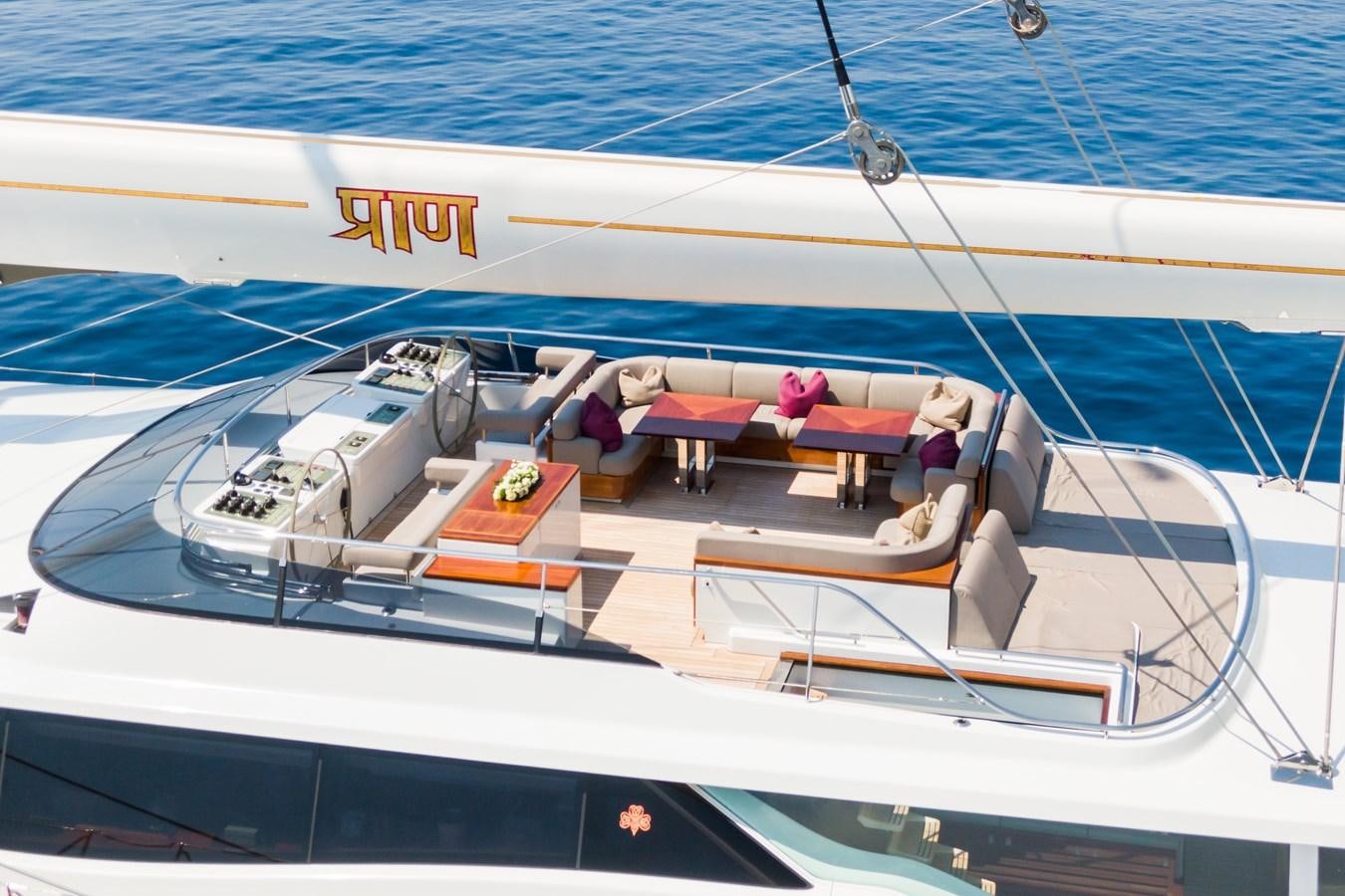 a boat on the water aboard PRANA Yacht for Charter