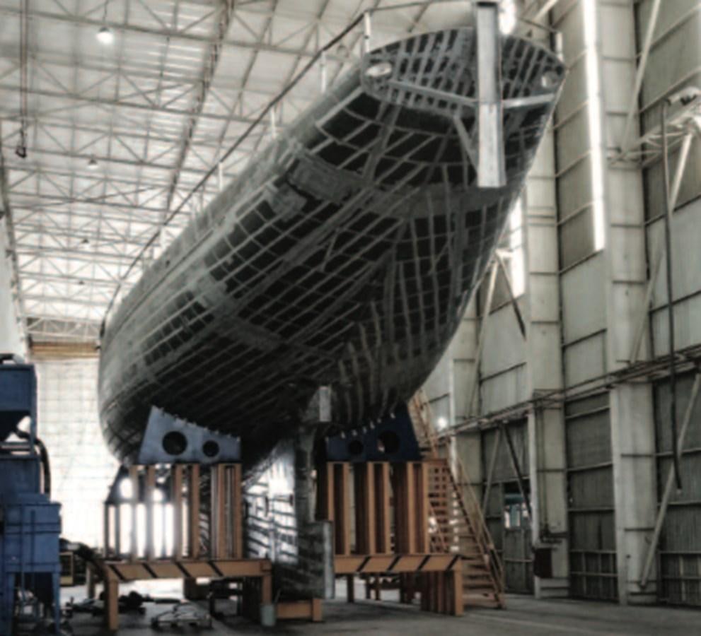 a large room with pipes and tubes aboard RAINBOW II Yacht for Sale