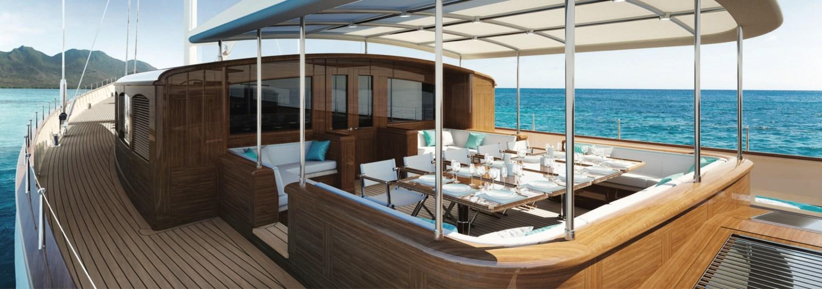 a boat on the water aboard RAINBOW II Yacht for Sale