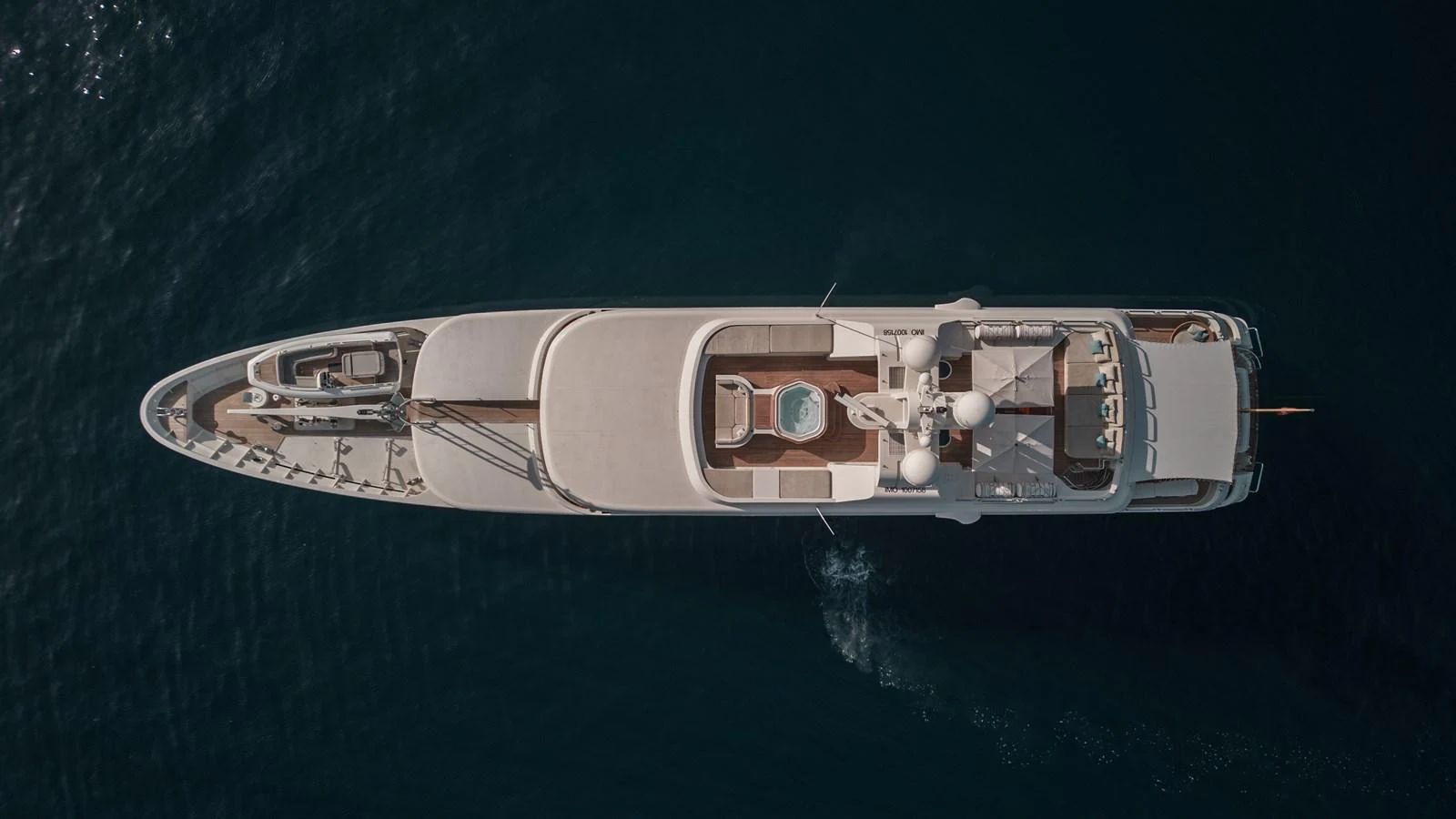 a space ship in the water aboard MERCURY Yacht for Sale