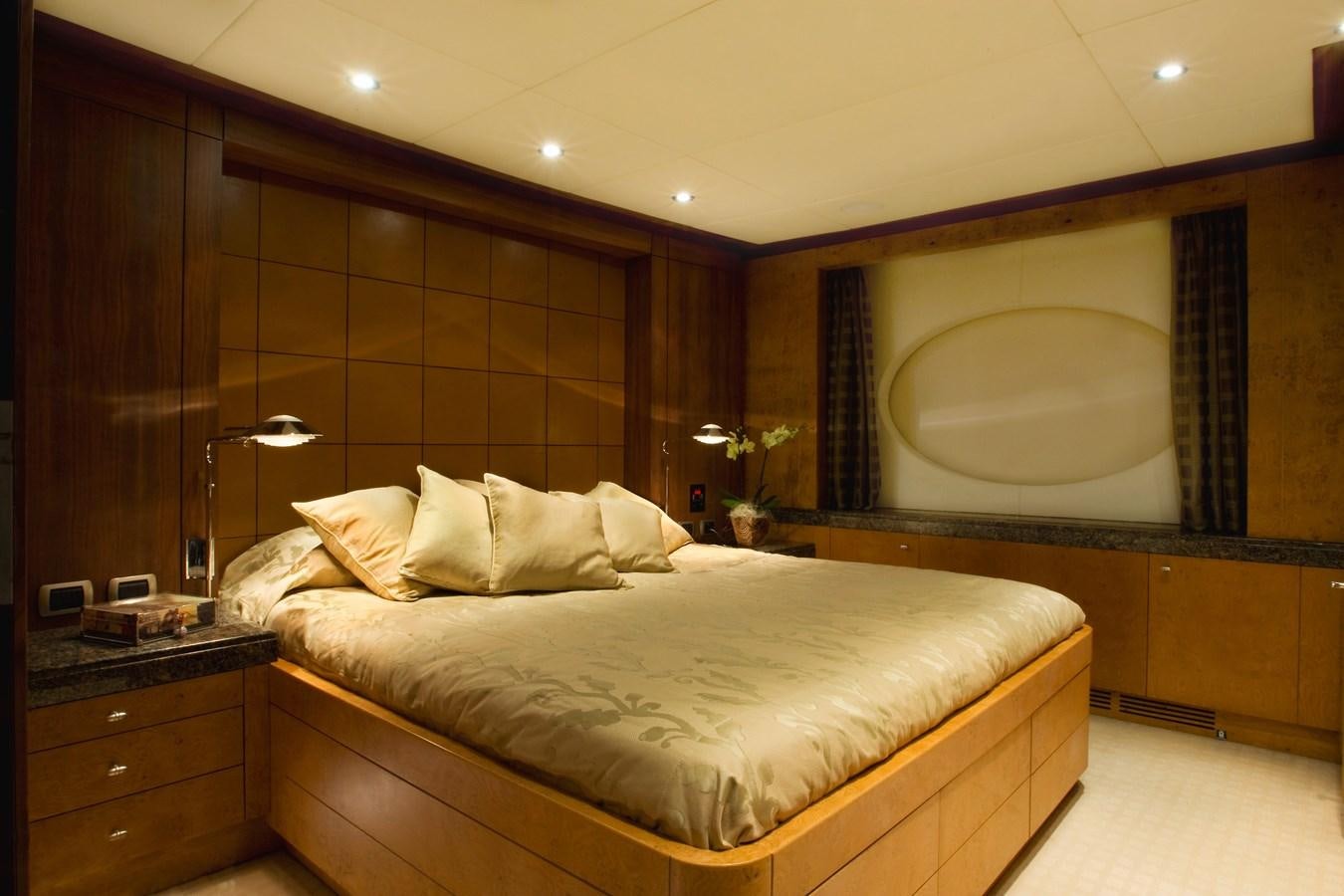 a large bed in a hotel room aboard QUEEN AIDA Yacht for Sale
