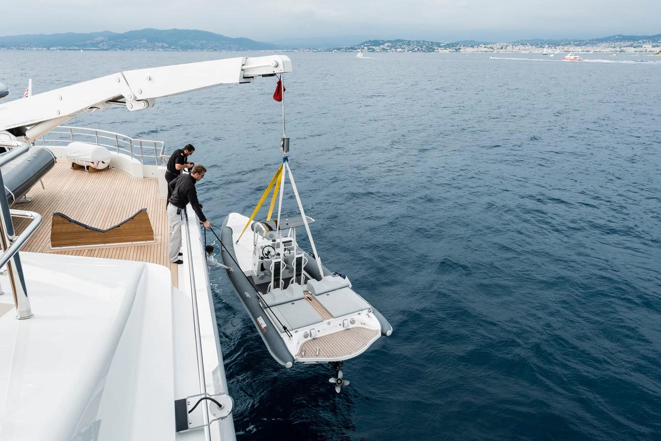 a person on a boat aboard I NOVA Yacht for Sale