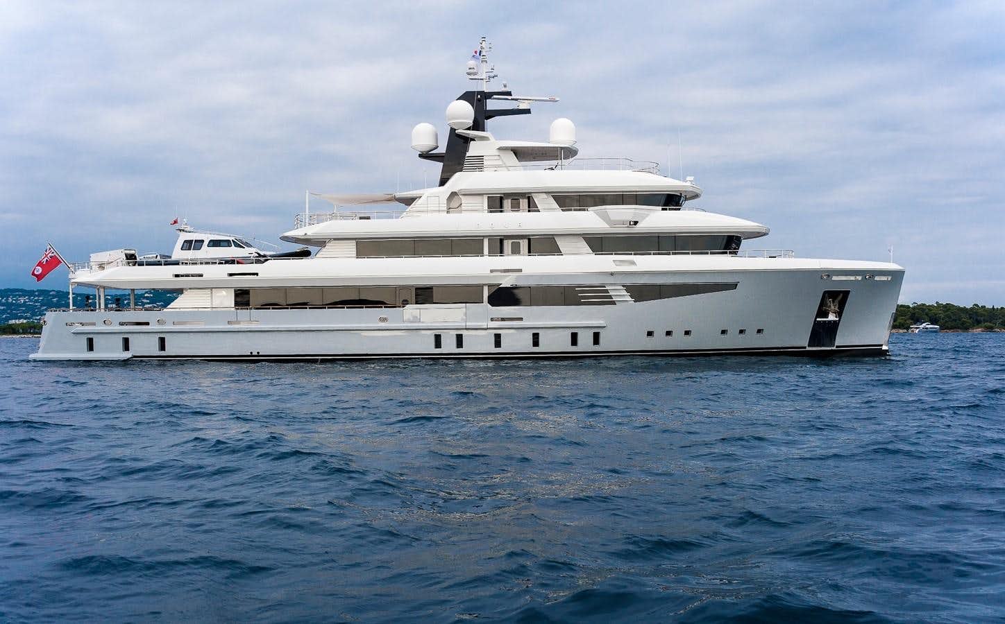a large white yacht in the water aboard I NOVA Yacht for Sale