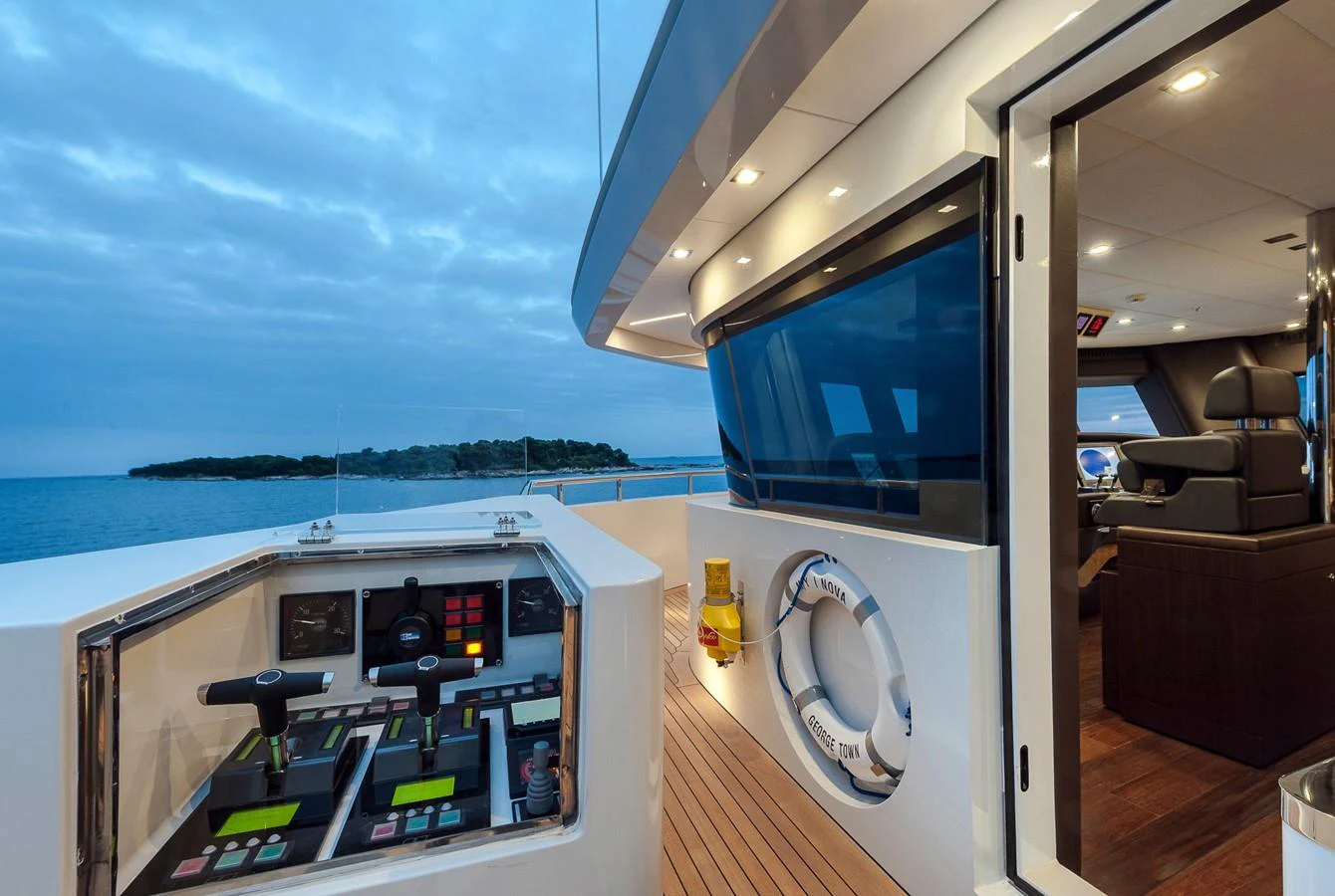 inside of a vehicle aboard I NOVA Yacht for Sale