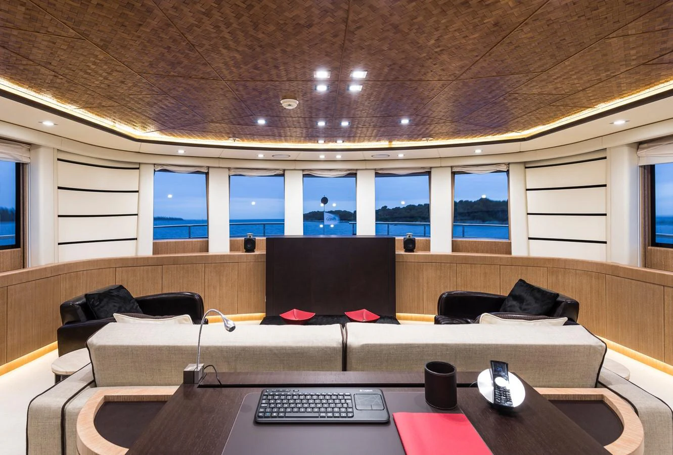 a room with a desk and a computer aboard I NOVA Yacht for Sale