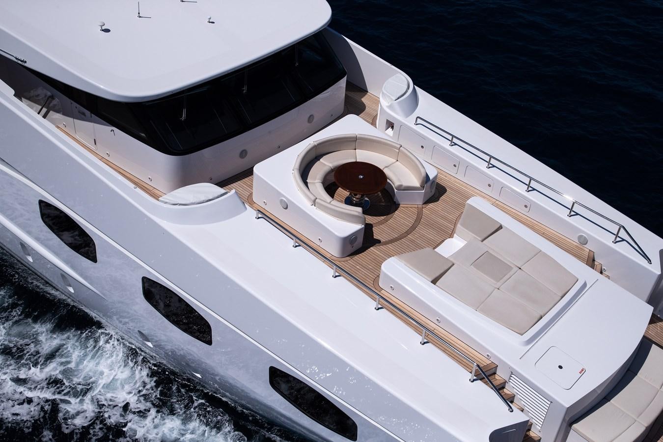 a space ship with a satellite dish aboard ELENI Yacht for Sale