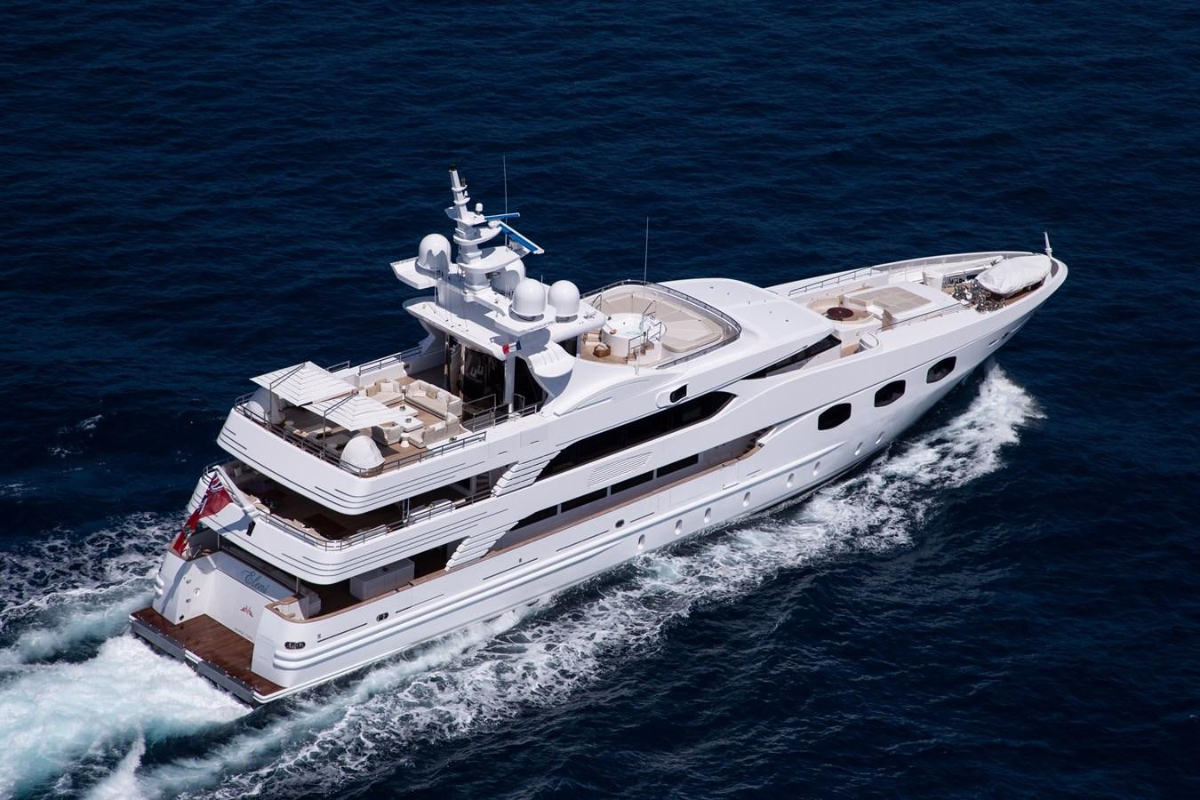 a white boat on the water aboard ELENI Yacht for Sale