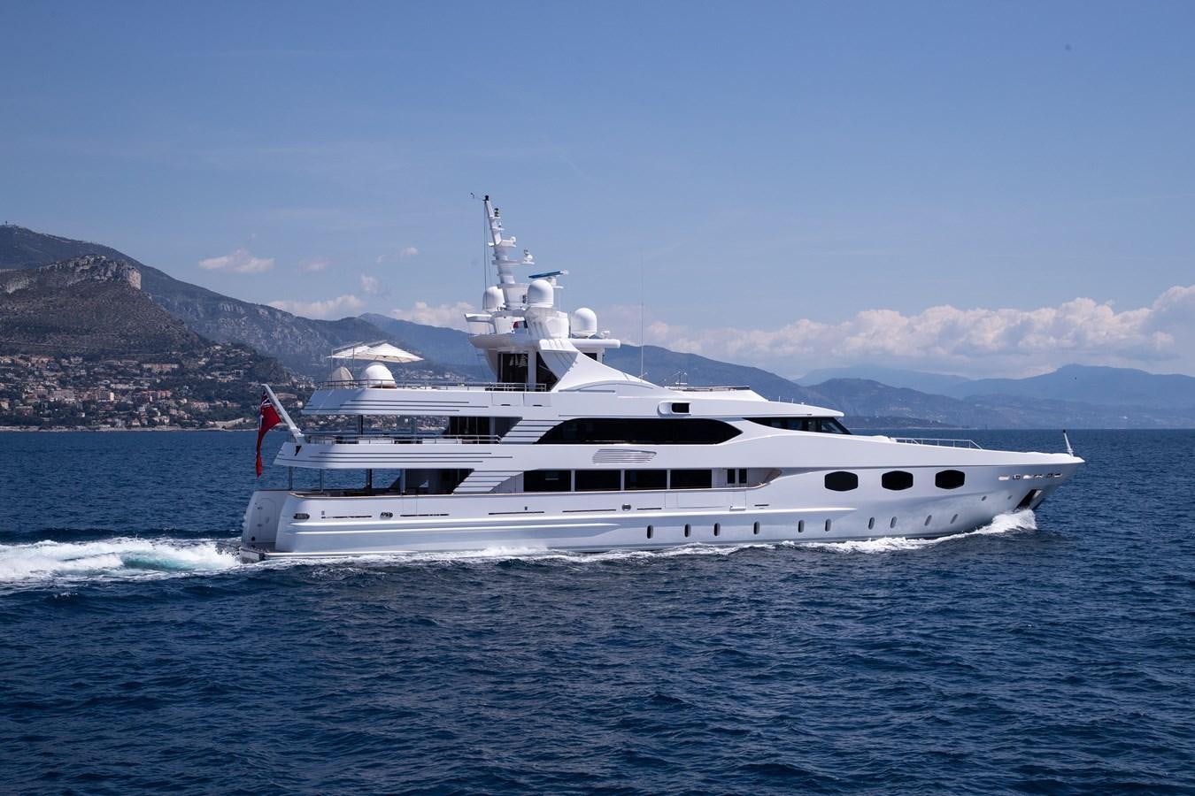 a white yacht in the water aboard ELENI Yacht for Sale