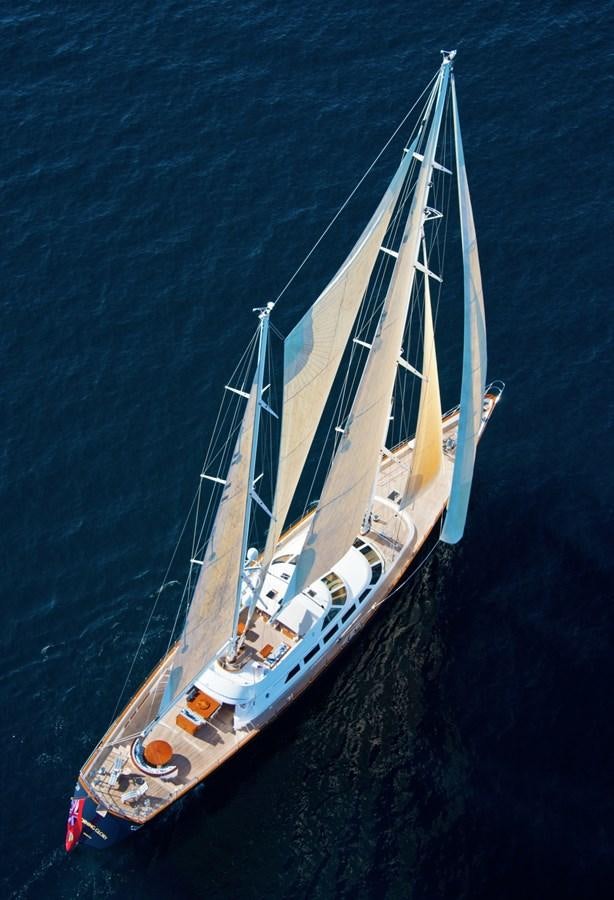 a ship sailing on the sea aboard MORNING GLORY Yacht for Sale