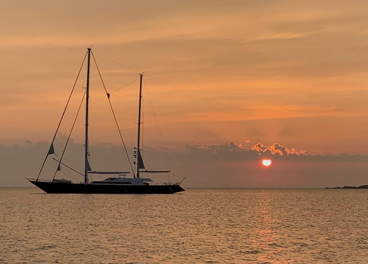 a boat in the water aboard MORNING GLORY Yacht for Sale